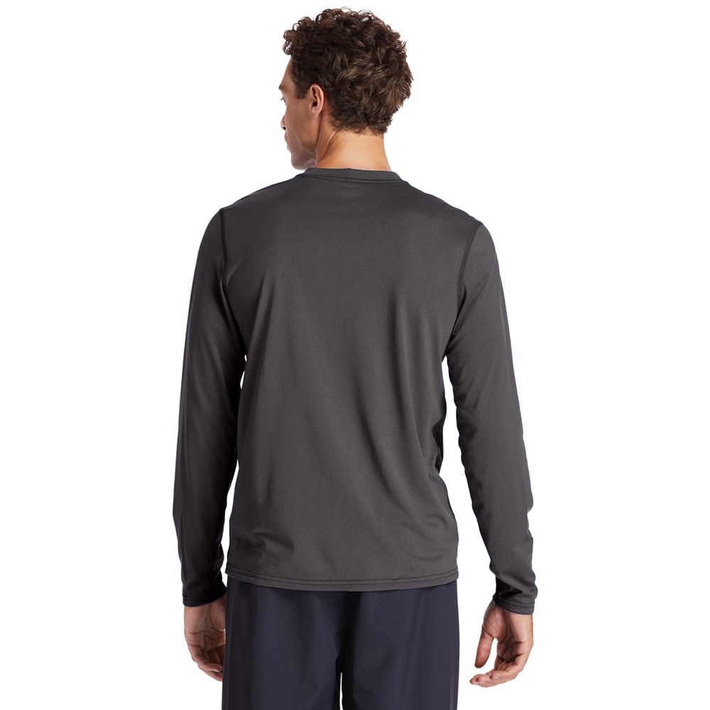 Timberland Mens T-Shirts PRO® Wicking Good Sport Long-Sleeve - Dark Grey - India SD4621750